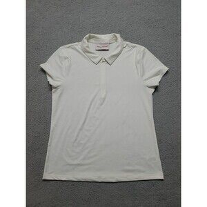 Tommy Bahama Golf Shirt Womens Size M White 1/4 Zip Lightweight Athletic Polo